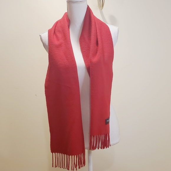CRAZY HORSE women's red Fringed Scarf - Picture 1 of 6